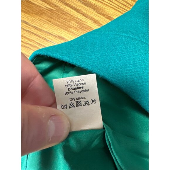 J.Crew Womens Green Wool Blend Fully Lined Back Zip Closure Pencil Skirt Size 2 - Picture 8 of 10